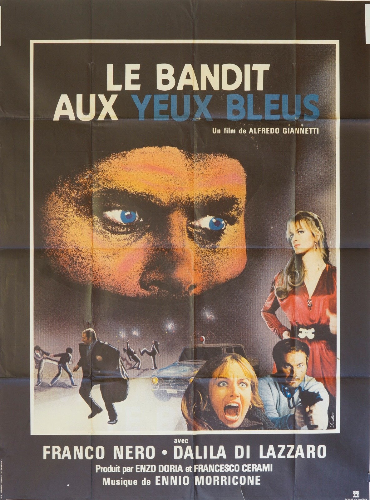 LE BANDIT AUX YEUX BLEUS MOVIE POSTER ORIGINAL (120X160) FRANCO NERO