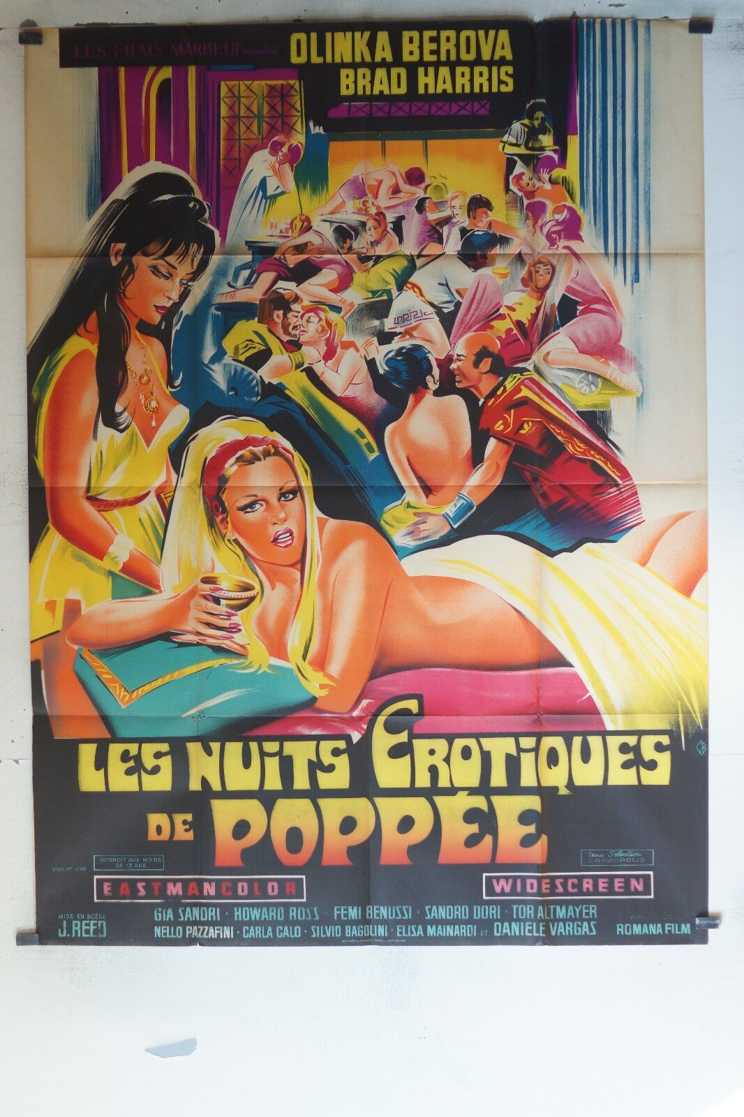 NUITS EROTIQUES DE POPP MOVIE POSTER ORIGINAL 120x160 Brad Harris , Olinka Berov