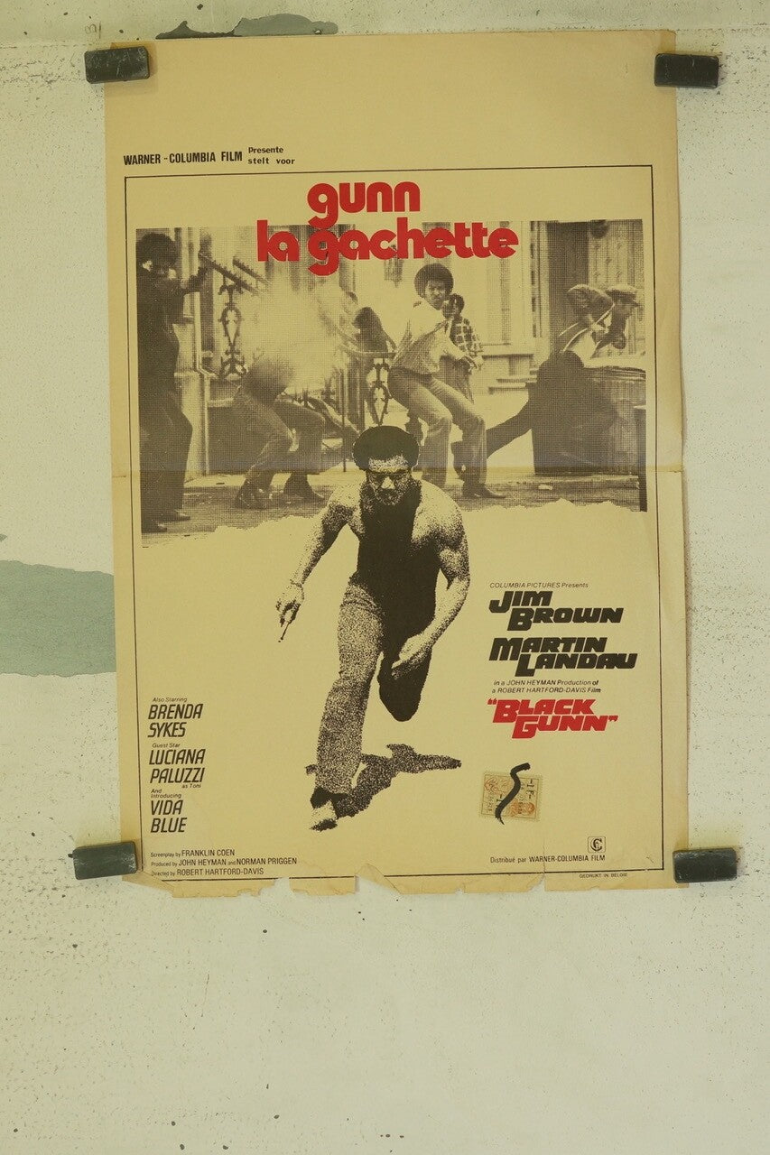 GUNN LA GACHETTE ORIGINAL MOVIE POSTER BELGIAN 38x55 JIM BROWN