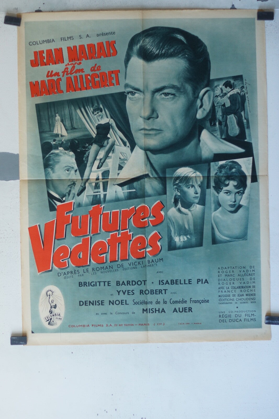 FUTURES VEDETTES MOVIE POSTER ORIGINAL 60X80 Jean Marais , Brigitte Bardot
