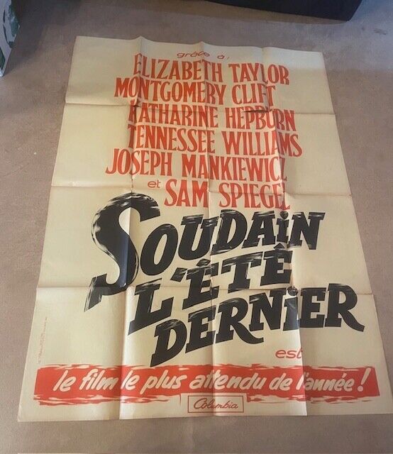 SOUDAIN L’ÉTÉ DERNIER ORIGINAL MOVIE POSTER 120x160 ELIZABETH TAYLOR