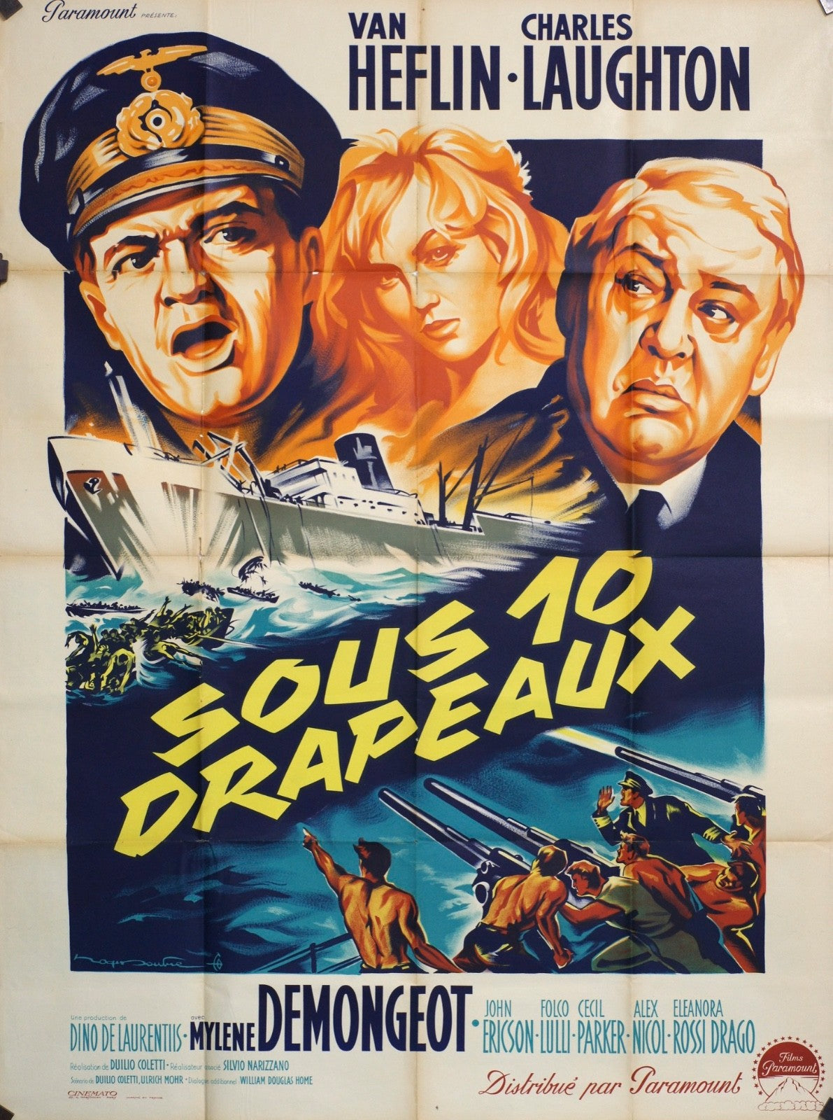 SOUS 10 DRAPEAUX VAN HELFIN movie poster ORIGINAL 120x160