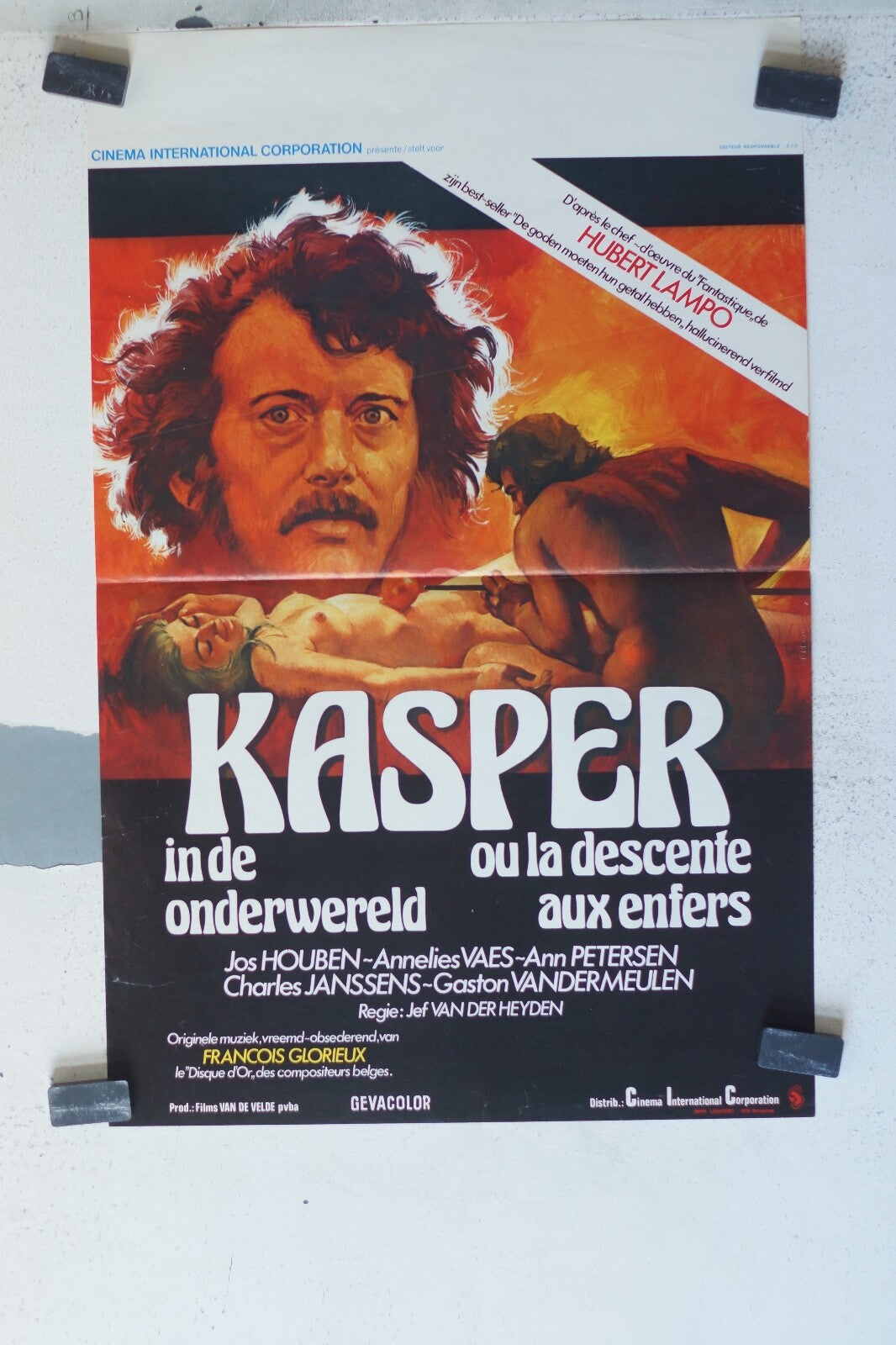 KASPER OU LA DESCENTE AUX ENFERS MOVIE POSTER ORIGINAL 36x55 Jos Houben