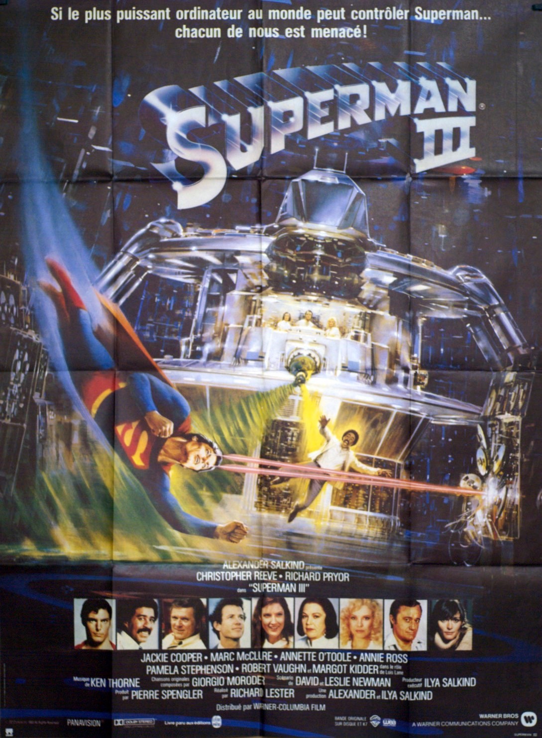 SUPERMAN III CHRISTOPHER LEE POSTER ORIGINAL 120x160