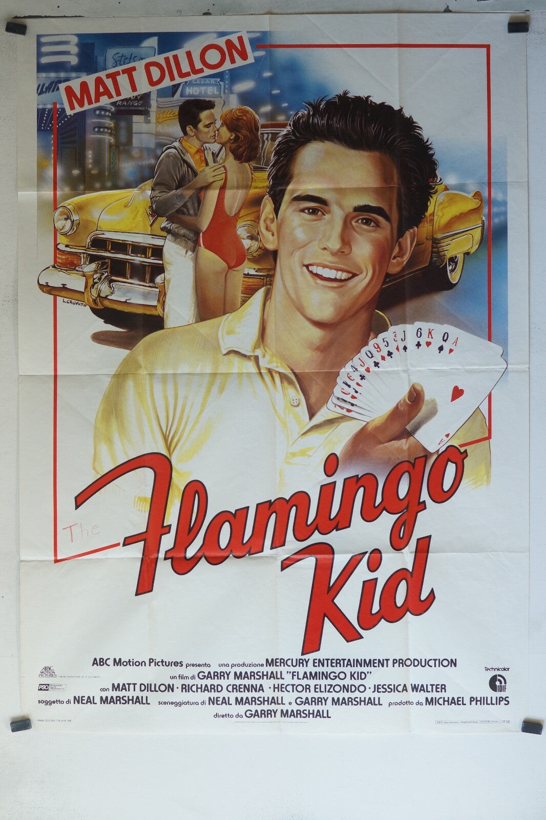 FLAMINGO KID MOVIE POSTER ORIGINAL 120x160, Matt Dillon, Richard Crenna