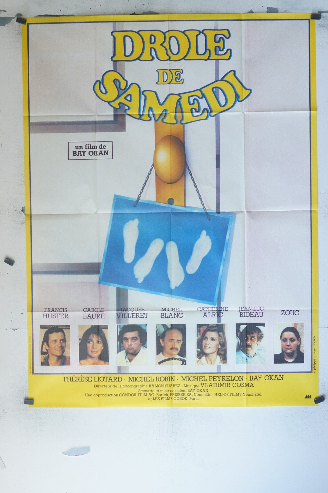 DROLE DE SAMEDI POSTER ORIGINAL 120x160 FRANCIS HUSTER – CAROLE LAURE