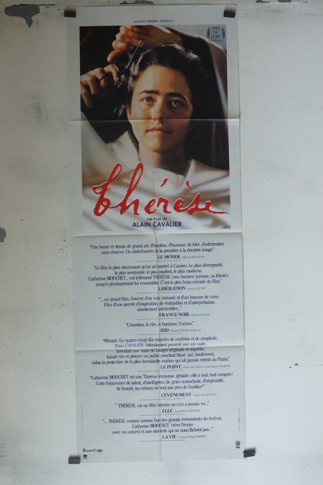 THÉRÈSE MOVIE POSTER ORIGINAL 60x160 ALAIN CAVALIER