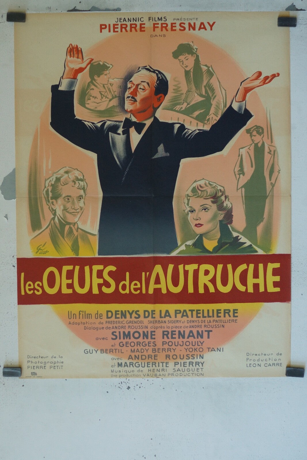 LES ŒUFS DE L’AUTRUCHE MOVIE POSTER ORIGINAL (60X80) SIMONE RENANT – GEORGES