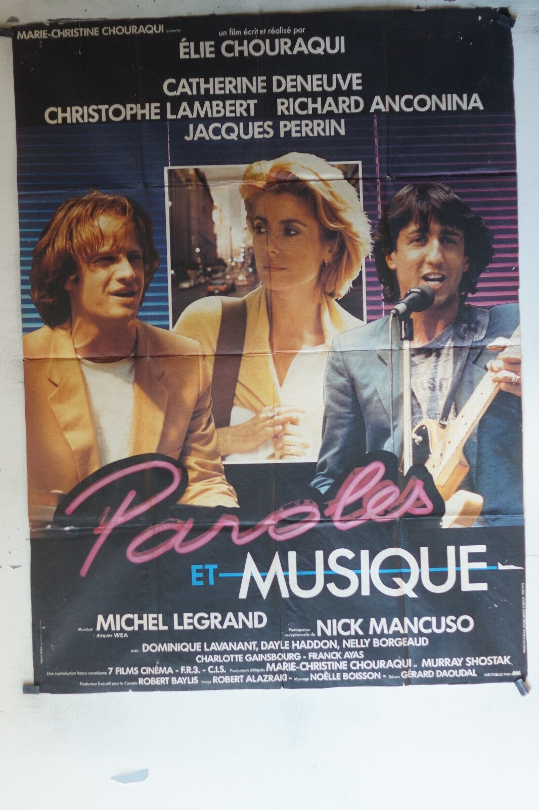 PAROLES ET MUSIQUE MOVIE POSTER ORIGINAL 120x160 Catherine Deneuve