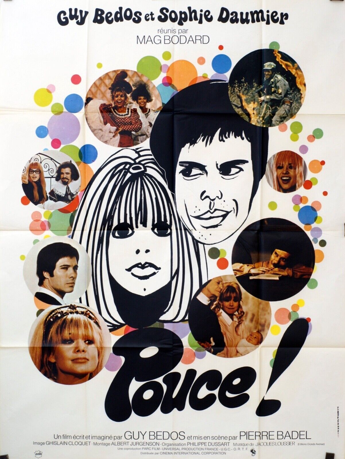 POUCE ORIGINAL MOVIE POSTER 120x160 GUY BEDOS