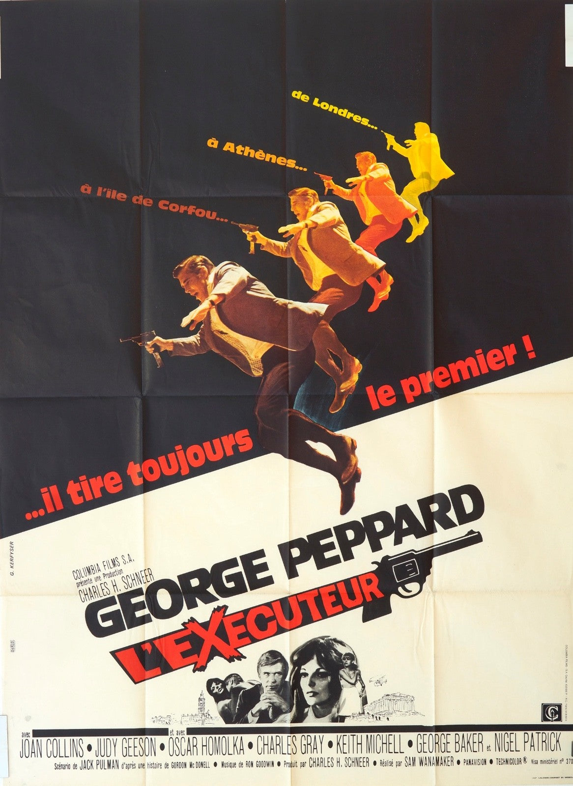 L’EXECUTEUR GEORGE PEPPARD MOVIE POSTER ORIGINAL 120x160