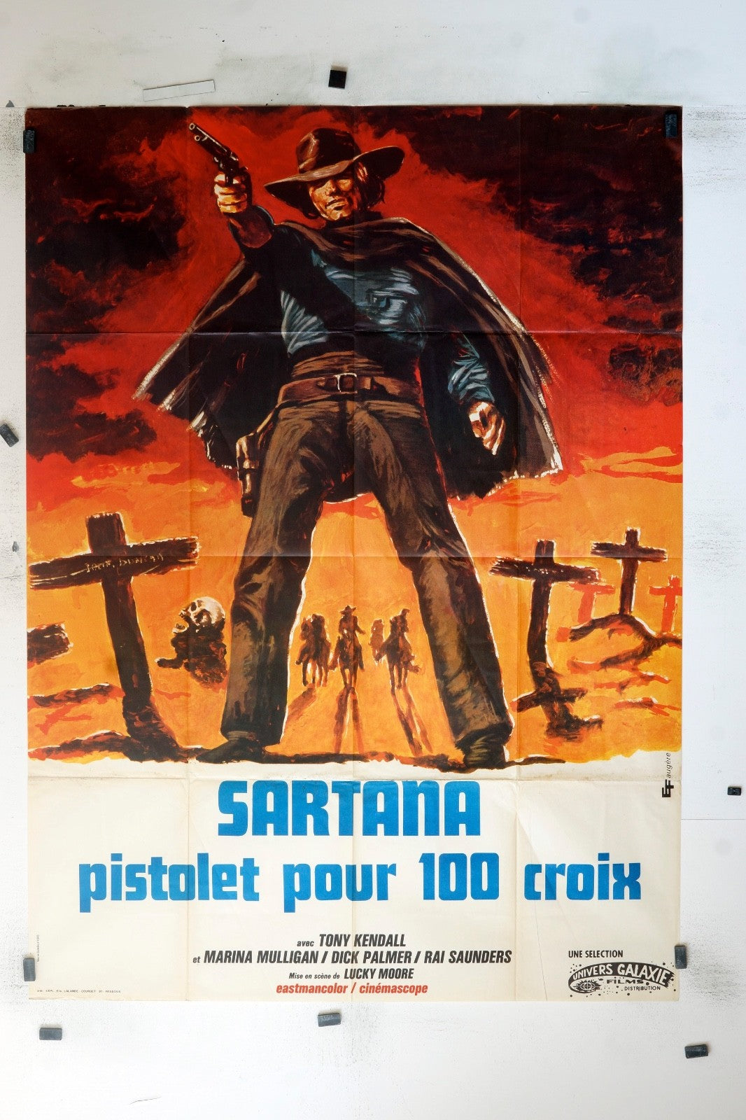 SARTANA , PISTOLET POUR 100 CROIX TONY KENDALL MOVIE POSTER ORIGINAL (120x160)