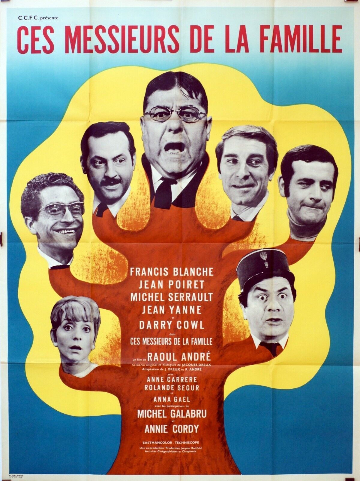 CES MESSIEURS DE LA FAMILLE, FRANCIS BLANCHE MOVIE POSTER 120X160