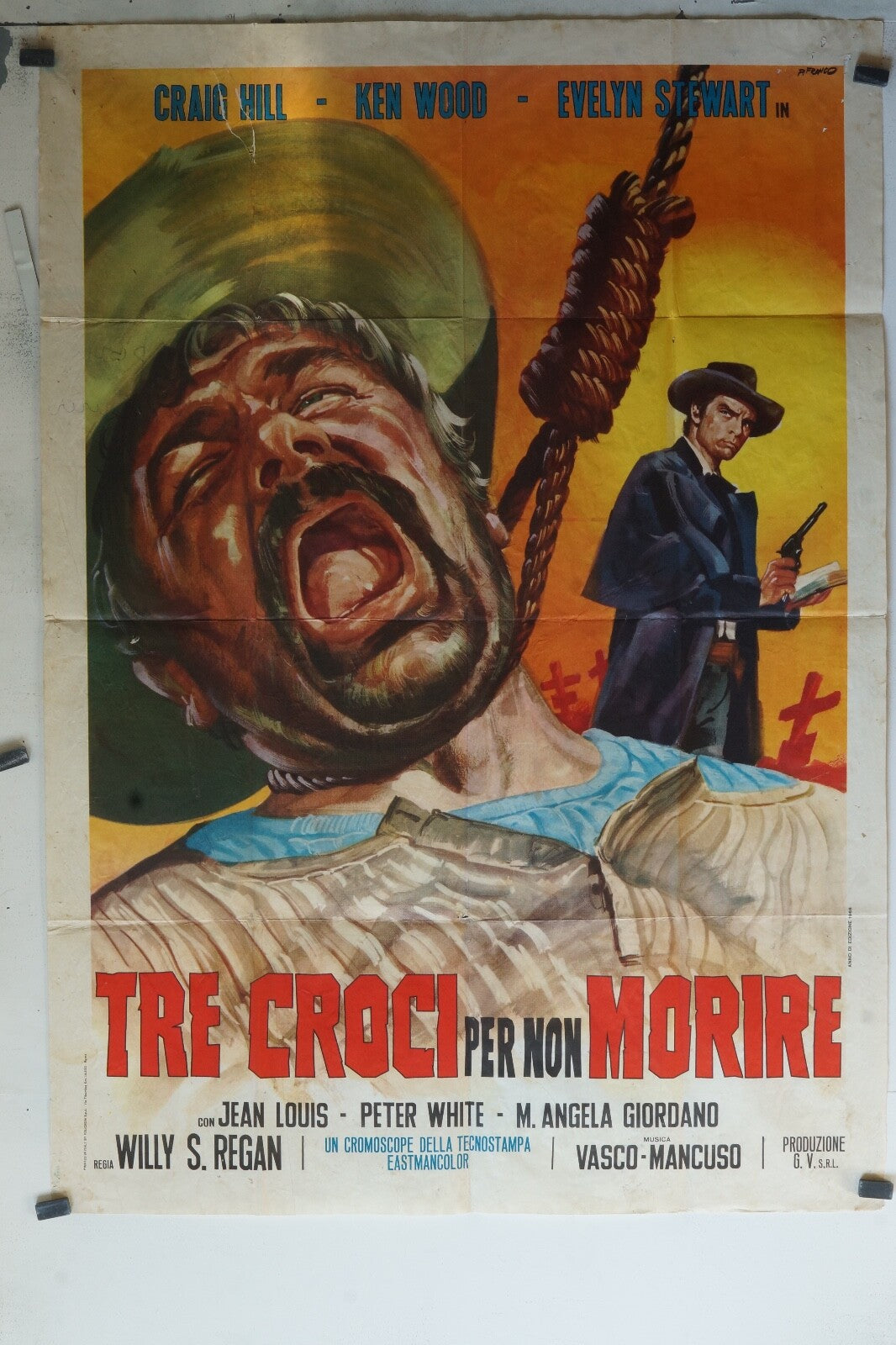 TRE CROCI PER NON MORIRE ORIGINAL 120x160