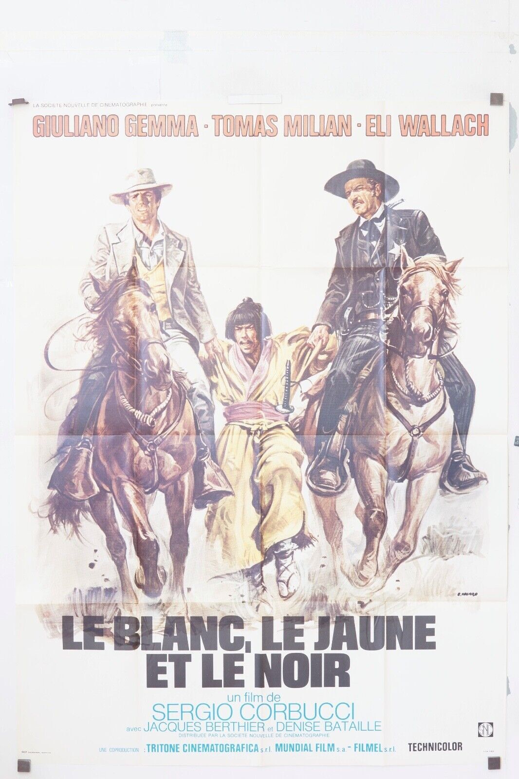 LE BLANC, LE JAUNE ET LE NOIR MOVIE POSTER ORIGINAL 120x160 JACQUES BERTHIER