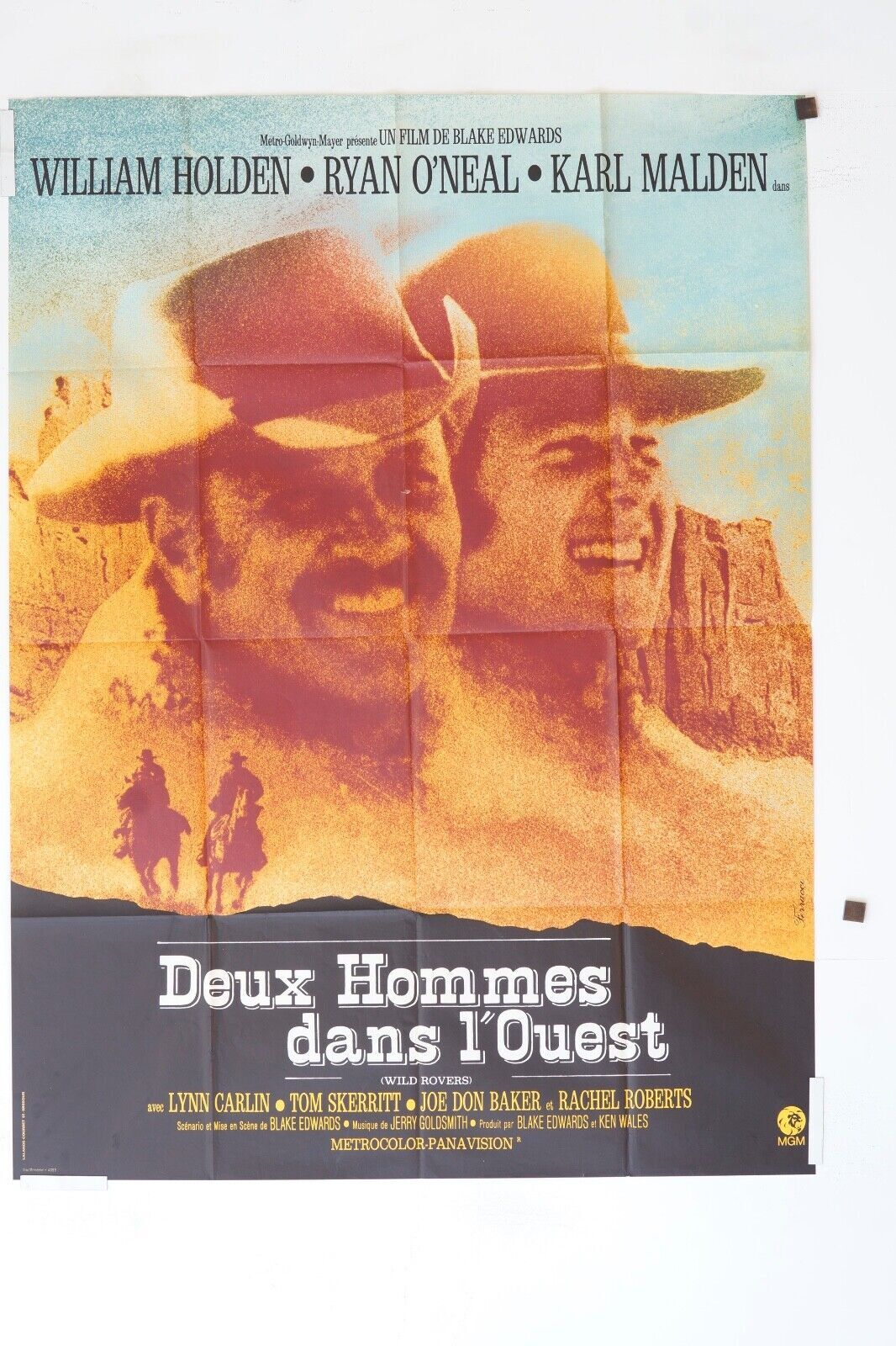DEUX HOMMES DANS L’OUEST MOVIE POSTER ORIGINAL (120X160) WILLIAM HOLDEN