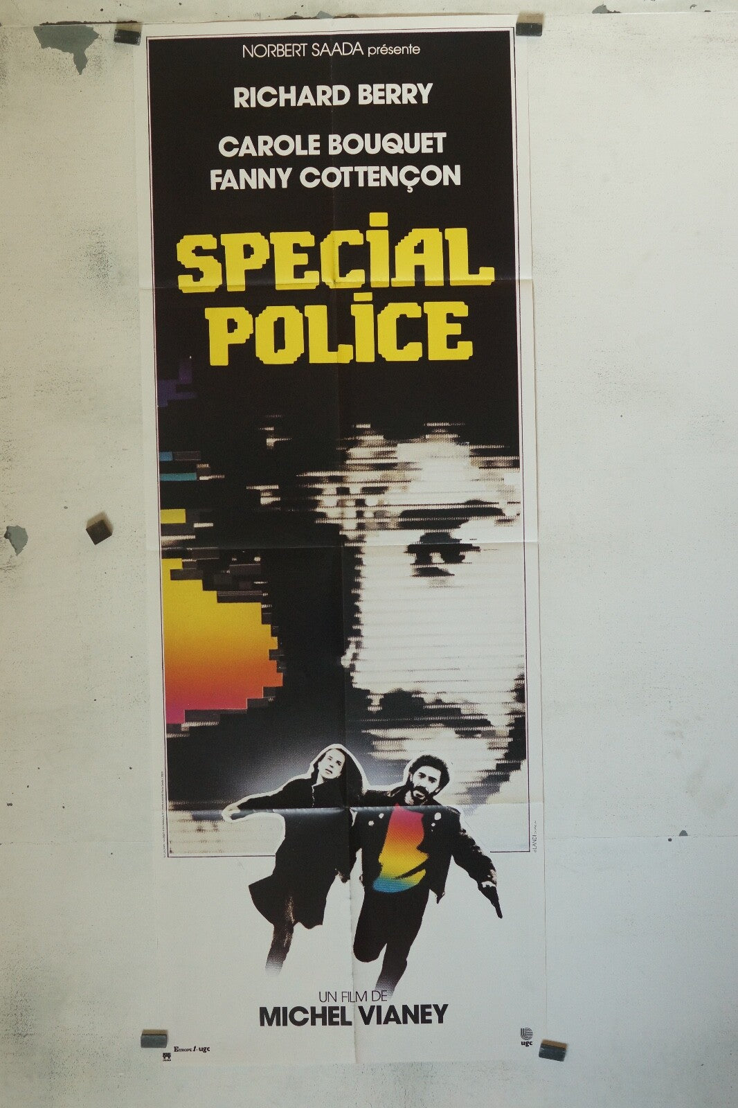 SPÉCIAL POLICE POSTER ORIGINAL 60x160 RICHARD BERRY – CAROLE BOUQUET