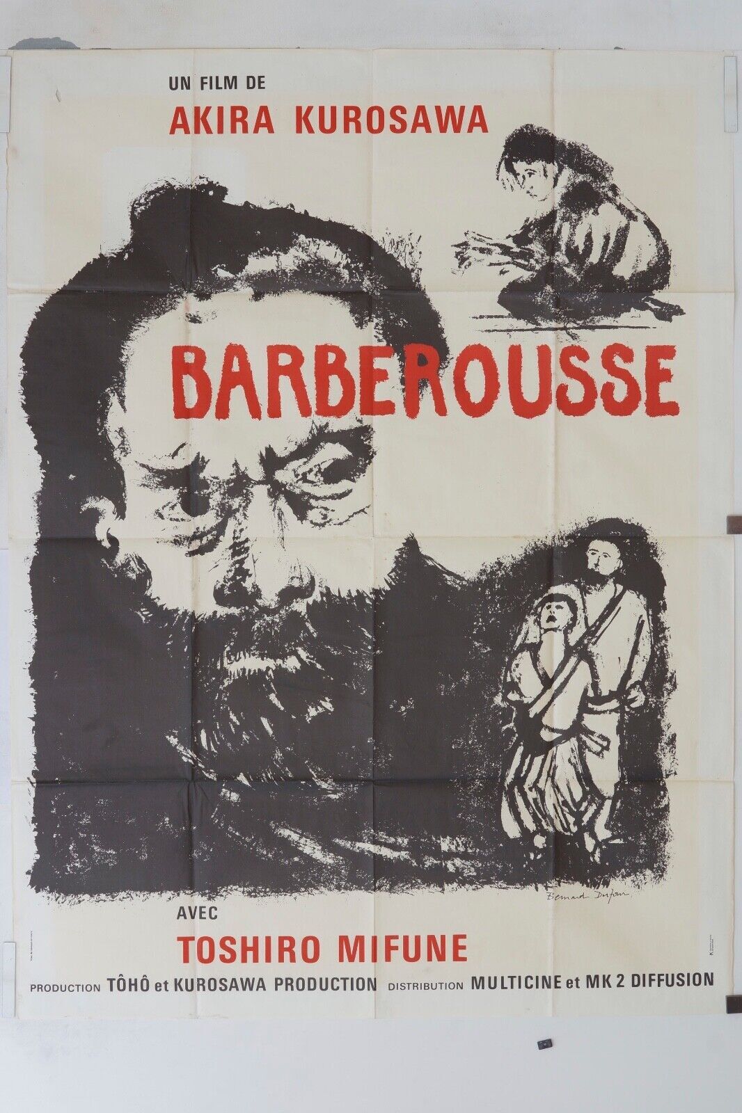 BARBEROUSSE ORIGINAL MOVIE POSTER 120x160 AKIRA KUROSAWA
