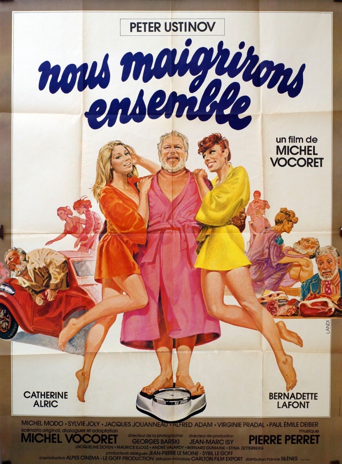 NOUS MAIGRIRONS ENSEMBLE MOVIE POSTER ORIGINAL 120x160 PETER USTINOV