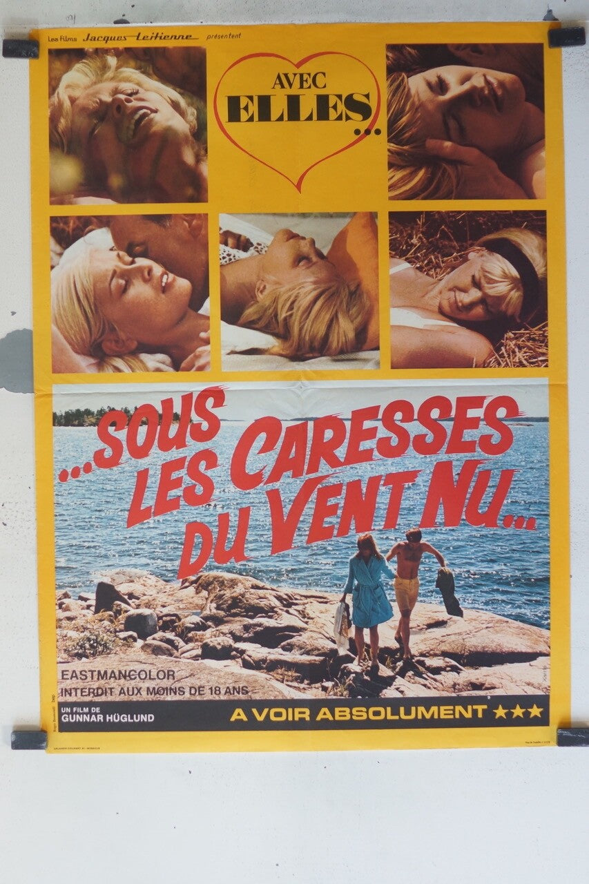 SOUS LES CARESSES DU VENT NU.. MOVIE POSTER 58X80 Gunnar Hoglund
