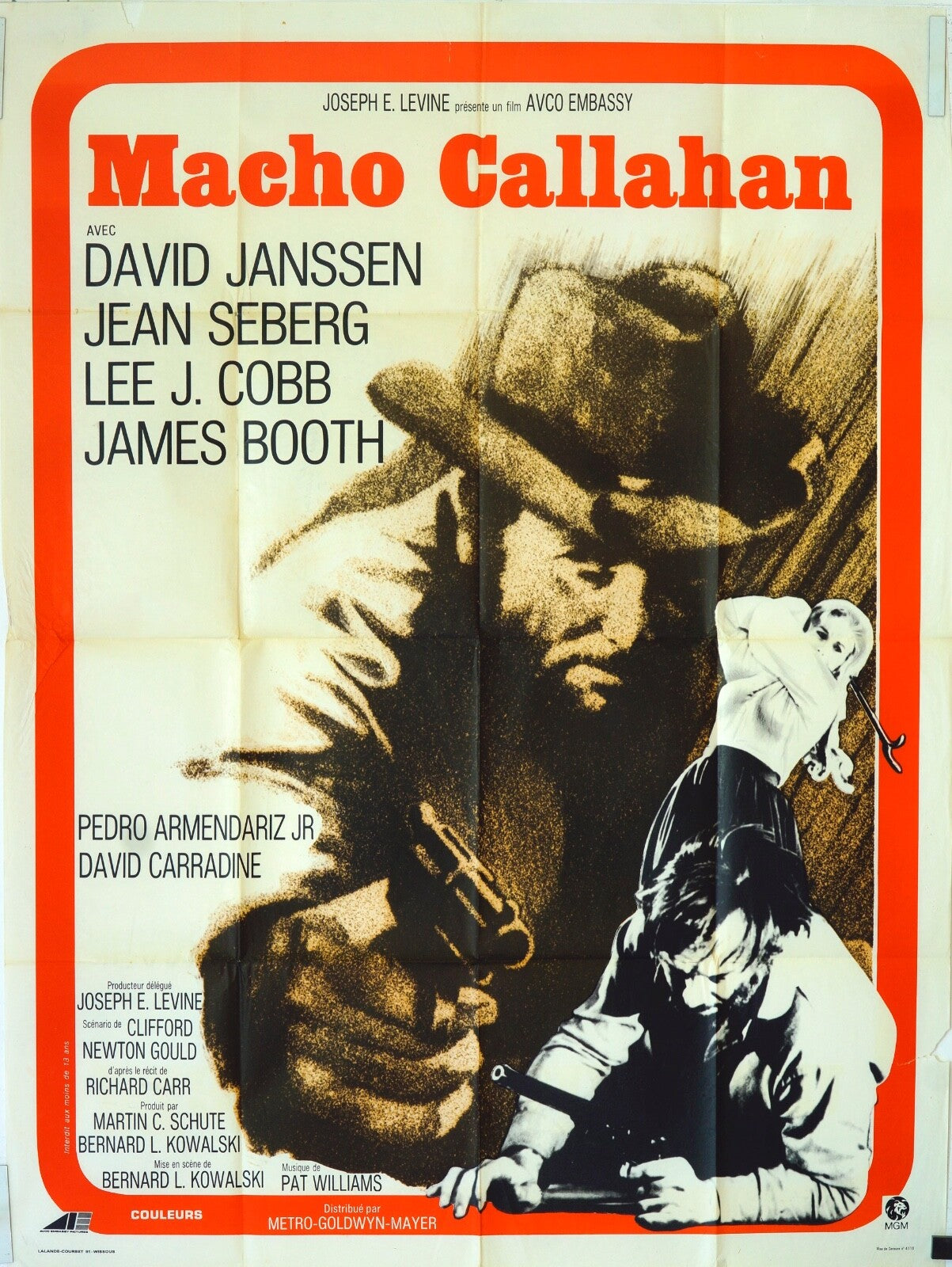 MACHO CALLAHAN MOVIE POSTER ORIGINAL 120x160 DAVID JANSSEN