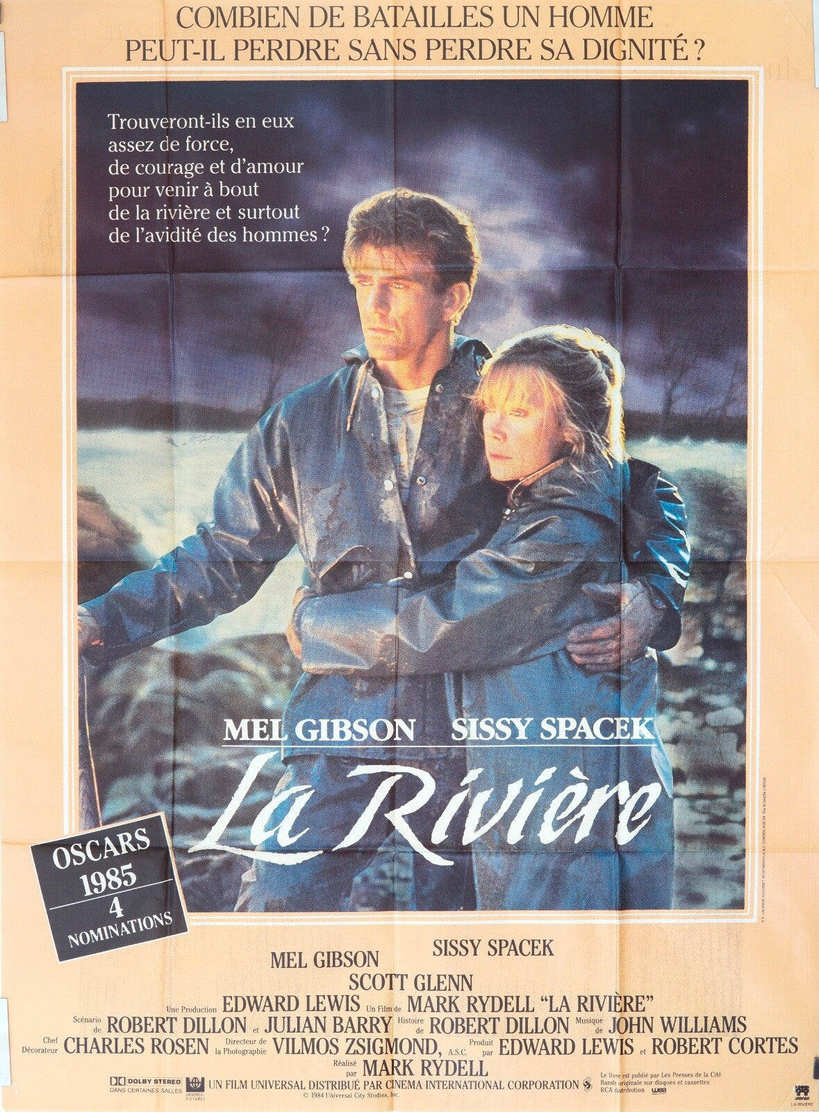 LA RIVIÈRE MOVIE POSTER ORIGINAL 120x160 MEL GIBSON