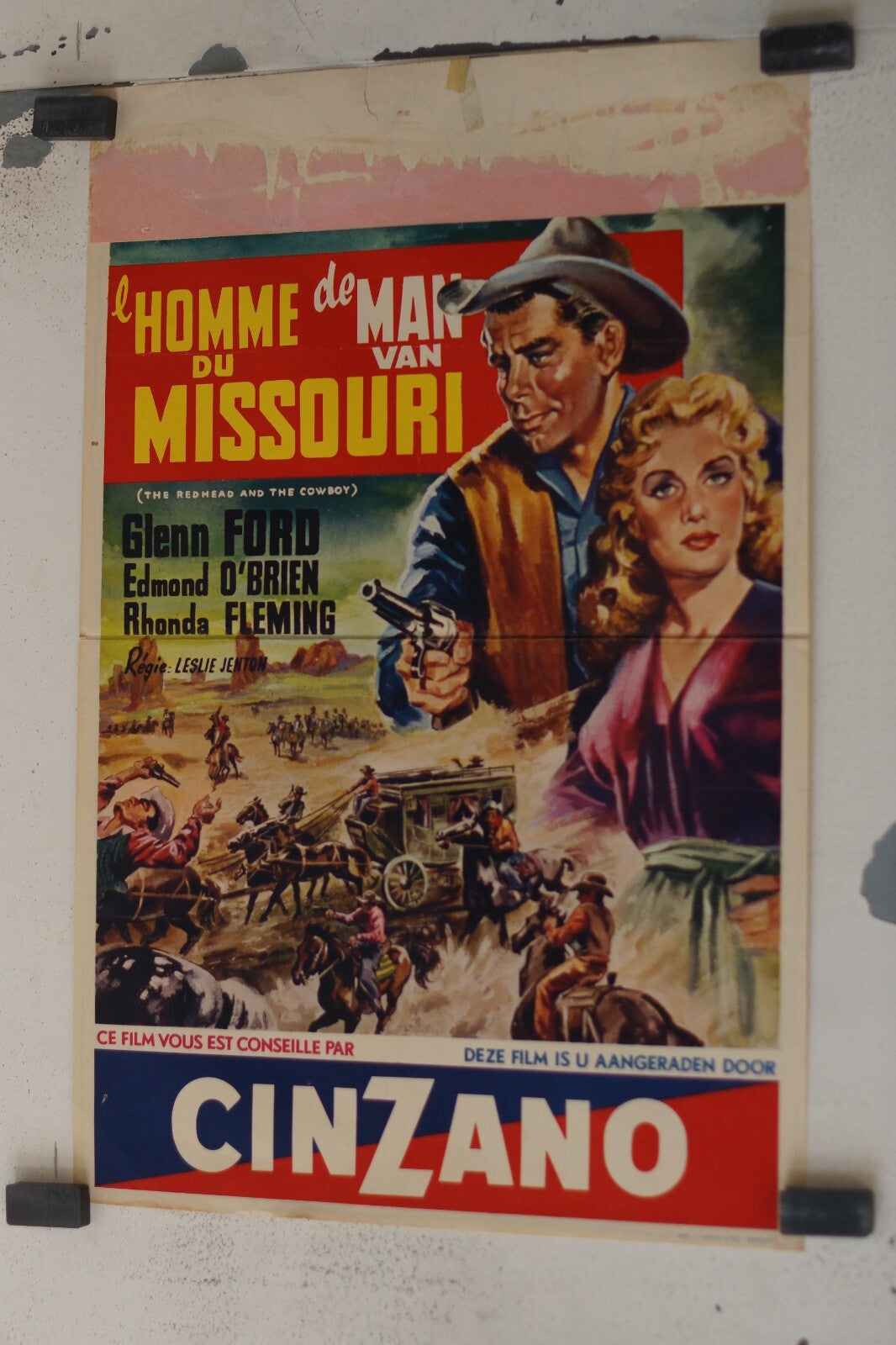 L'HOMME DU MISSOURI ( POSTER ORIGINAL BELGE), 30x55, GLENN FORD
