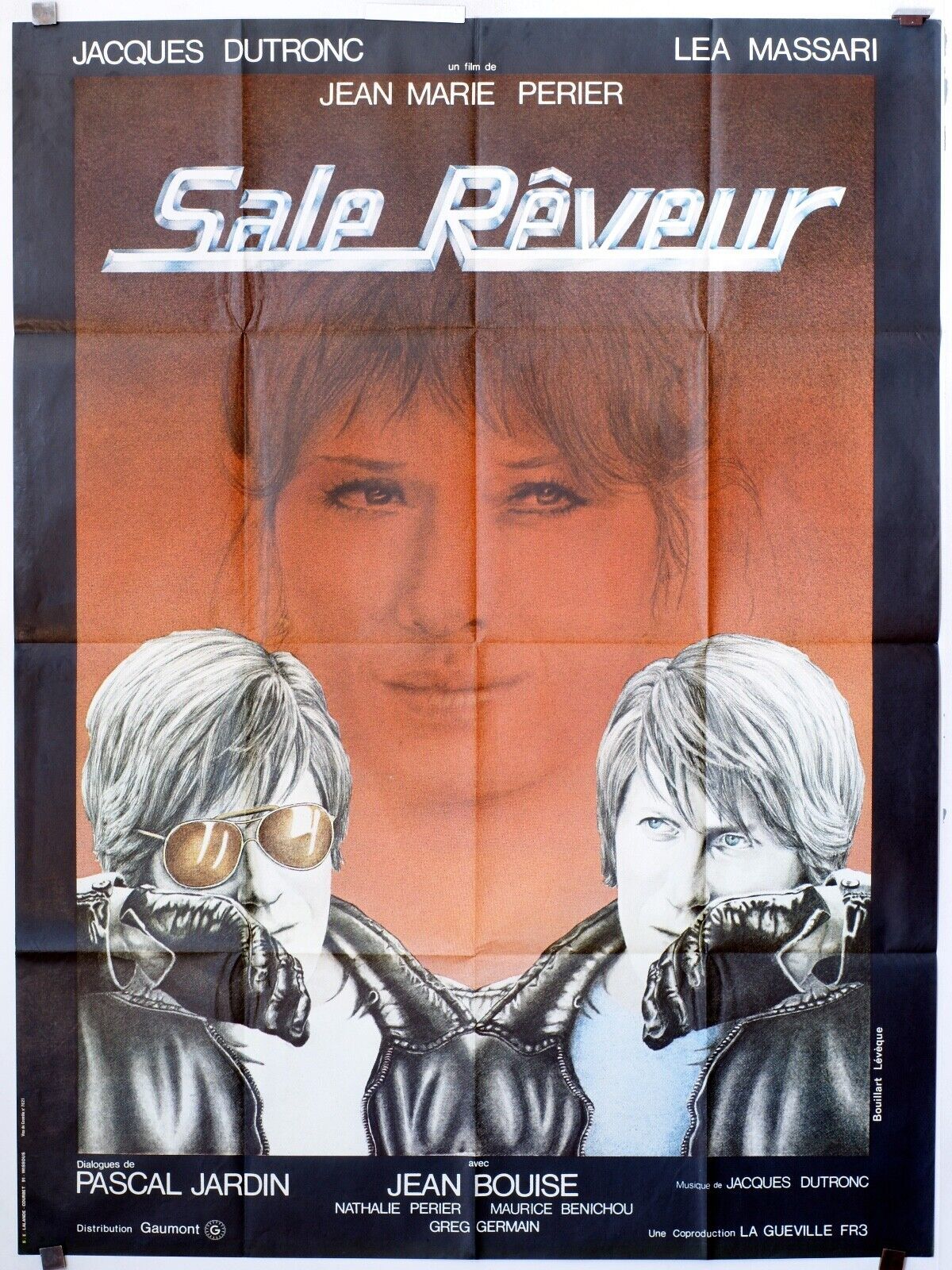 SÂLE RÊVEUR MOVIE POSTER ORIGINAL 120x160 JACQUES DUTRONC