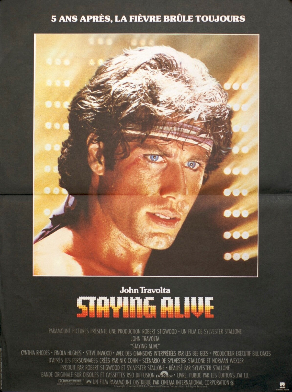 STAYING ALIVE POSTER ORIGINAL 40x60 Sylvester Stallone.