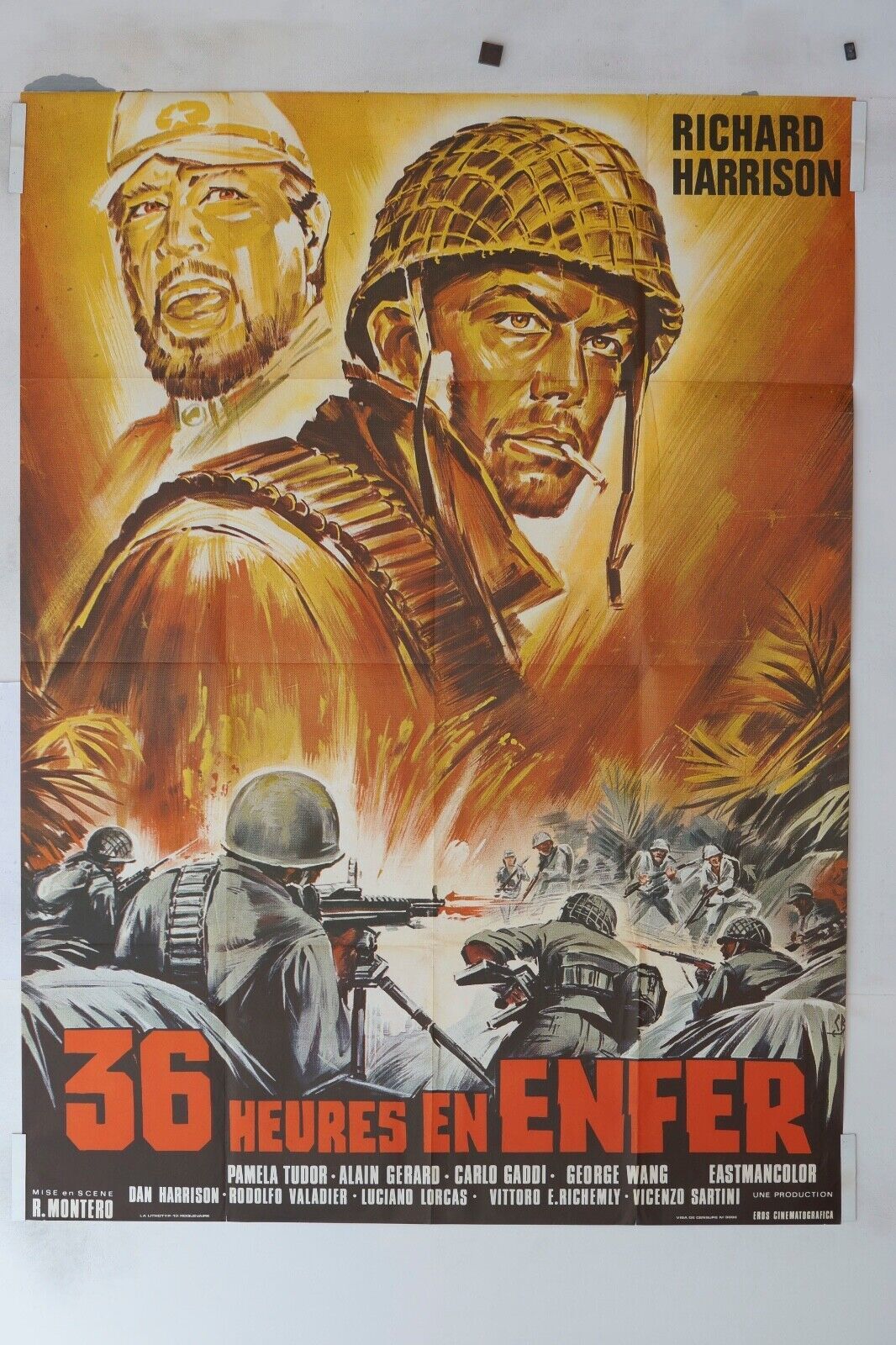 36 HEURES EN ENFER MOVIE POSTER ORIGINAL 120x160 PAMELA TUDOR
