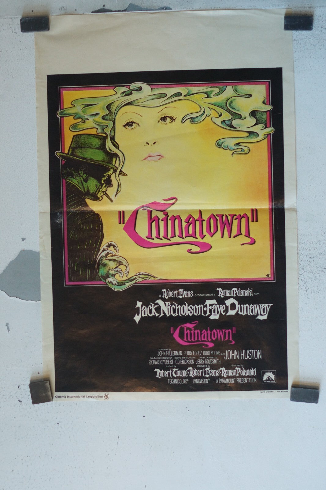 CHINATOWN, MOVIE POSTER BELGIAN ORIGINAL MOVIE POSTER 36x55 JACK NICHOLSON