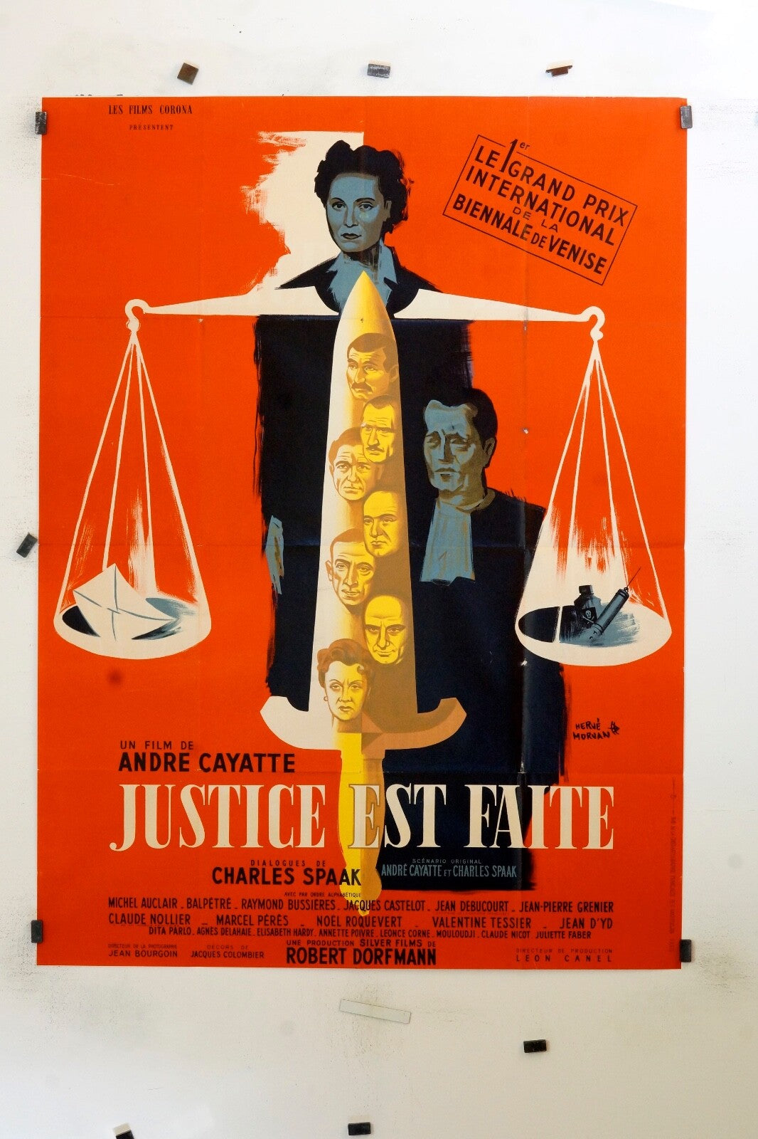 JUSTICE EST FAITE ANDRÉ CAYATTE MOVIE POSTER ORIGINAL 120x160