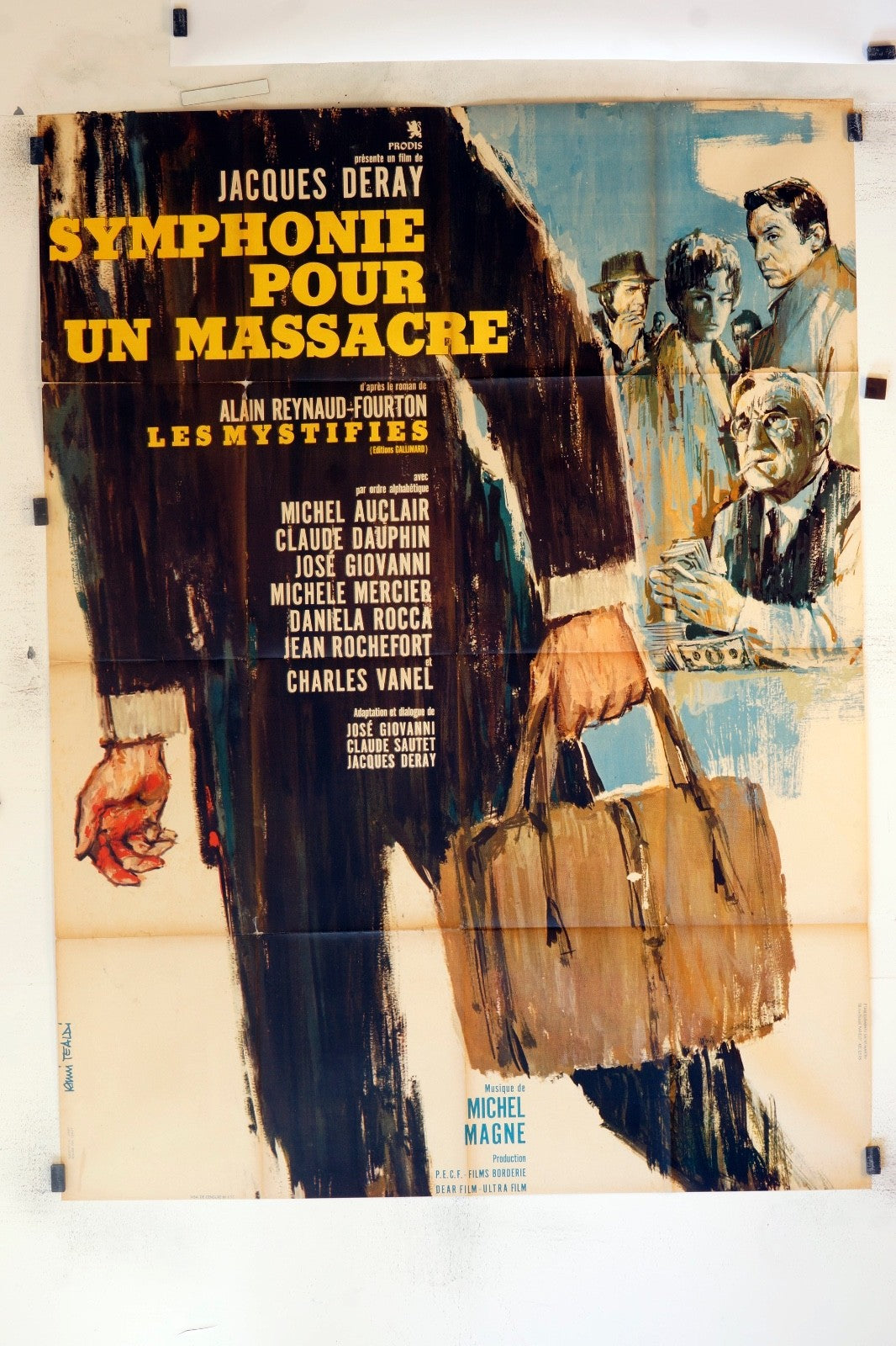 SYMPHONIE POUR UN MASSACRE JACQUES DERAY MOVIE POSTER ORIGINAL 120x160