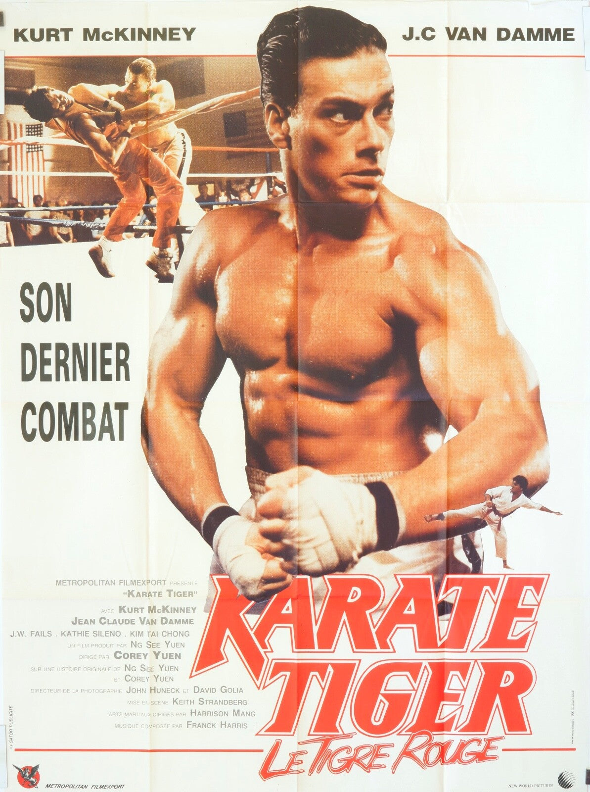 KARATÉ TIGER 120X160 ORIGINAL MOVIE POSTER KURT MCKINNEY