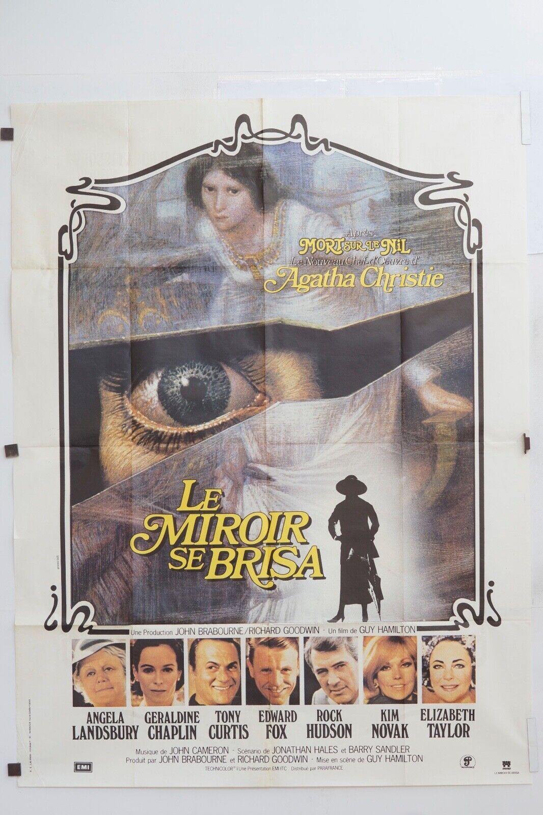LE MIROIR SE BRISA MOVIE POSTER ORIGINAL 120x160 ANGELA LANDSBURY