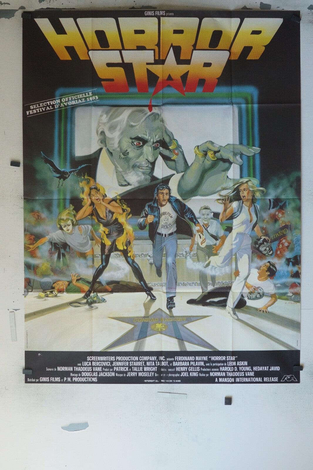 HORROR STAR MOVIE POSTER ORIGINAL 120x160 LUCA BERCOVIOCI