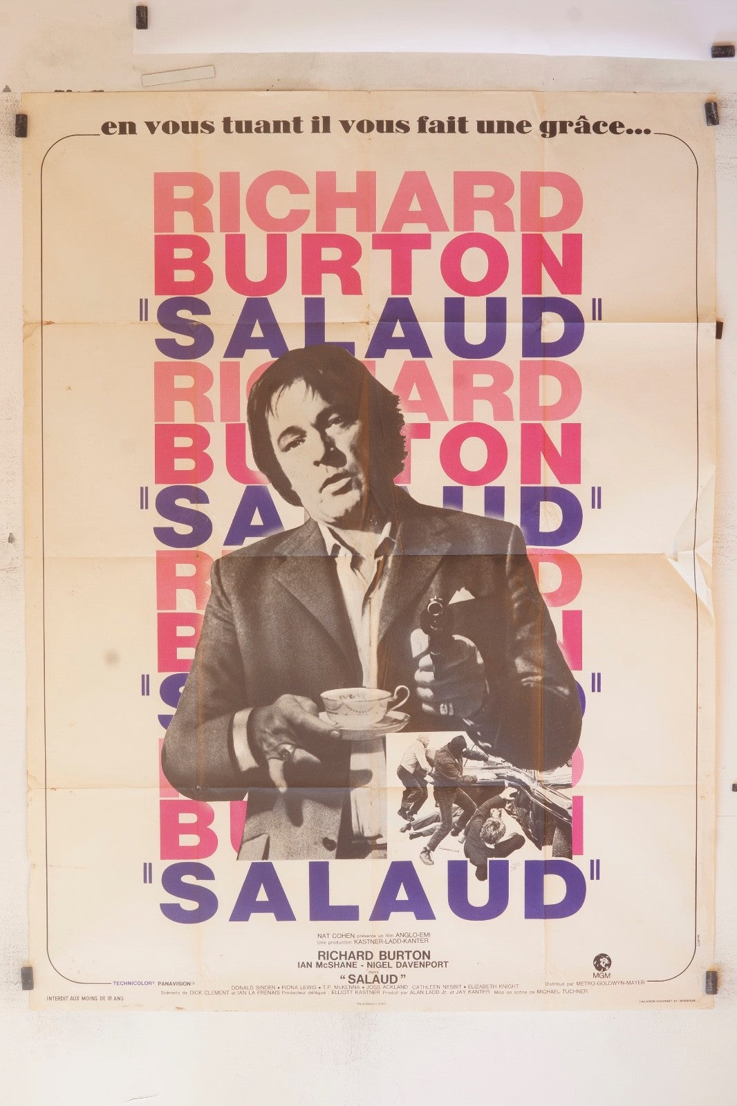 SALAUD RICHARD BURTON MOVIE POSTER ORIGINAL 120x160
