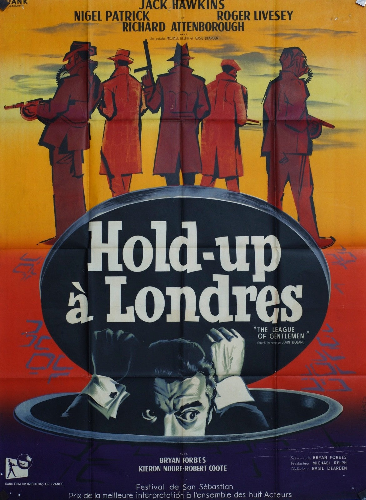 HOLD-UP À LONDRES JACK HAWKINS MOVIE POSTER ORIGINAL 120x160