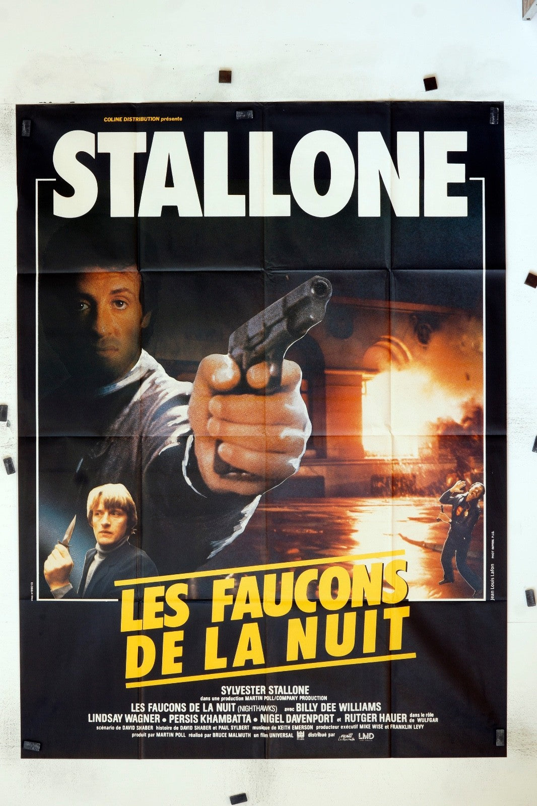 LES FAUCONS DE LA NUIT SILVESTER STALLONE ORIGINAL MOVIE POSTER 120x160