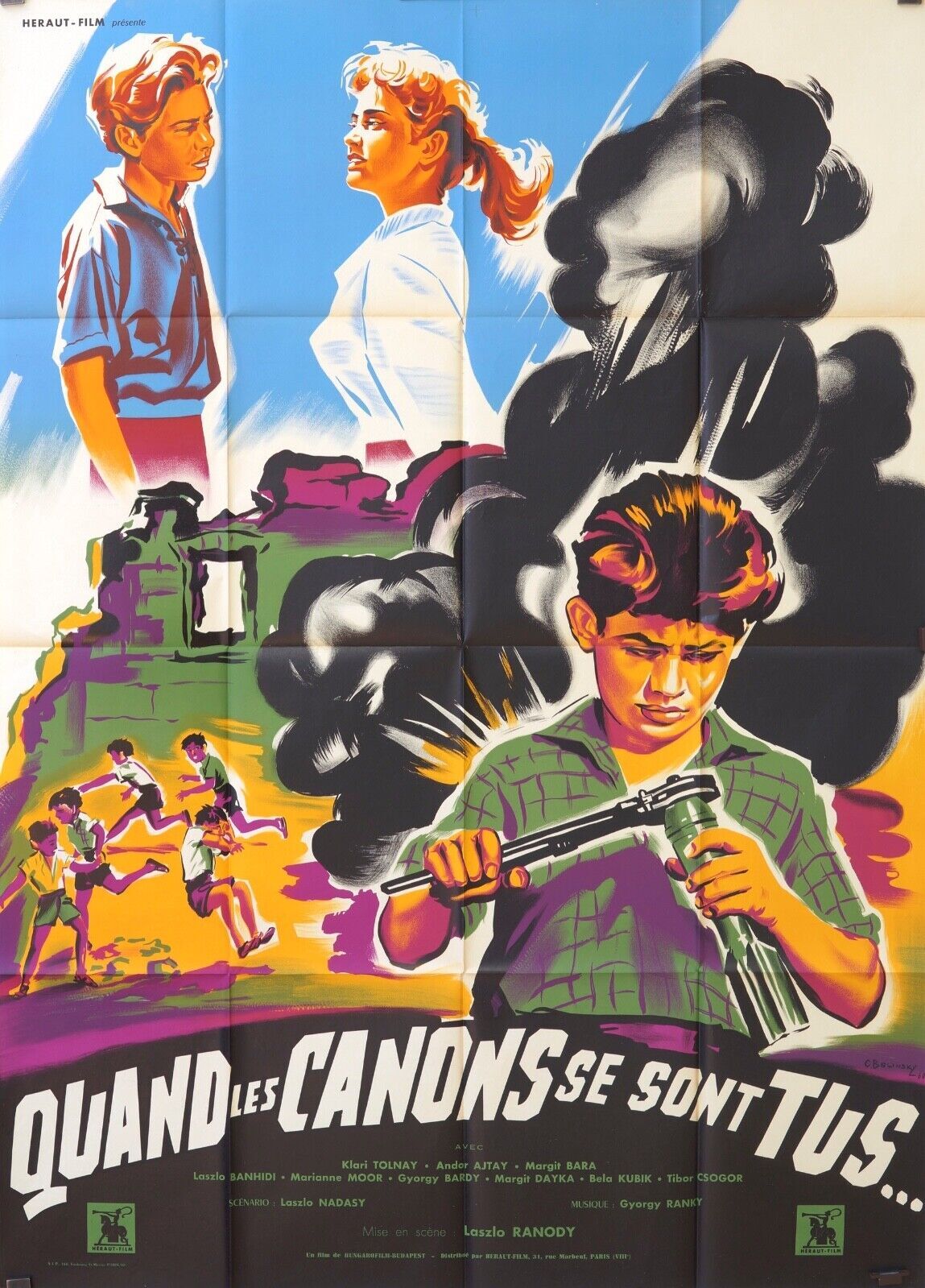 QUAND LES CANONS SE SONT TUS… MOVIE POSTER ORIGINAL 120x160 KLARY TOLNAY