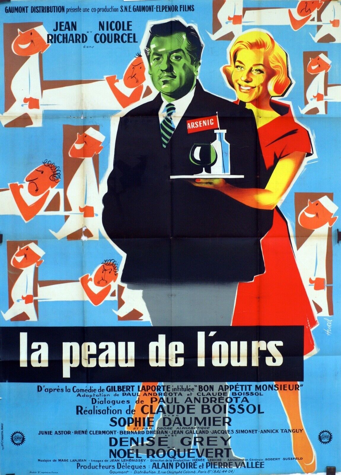 LA PEAU DE L’OURS MOVIE POSTER ORIGINAL 120x160 JEAN RICHARD
