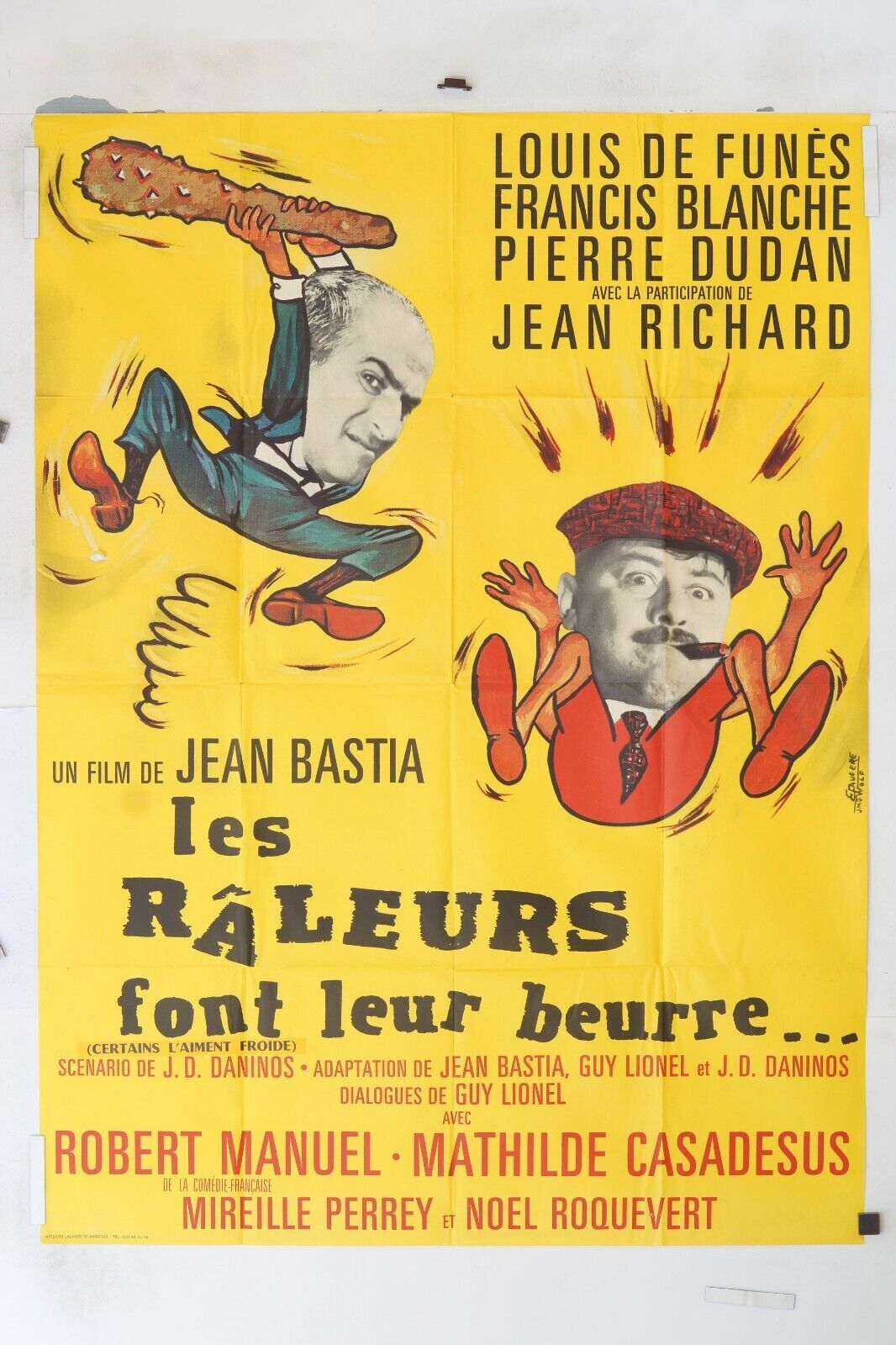 LES RÂLEURS FONT LEUR BEURRE ORIGINAL MOVIE POSTER 120x160 LOUIS DE FUNES