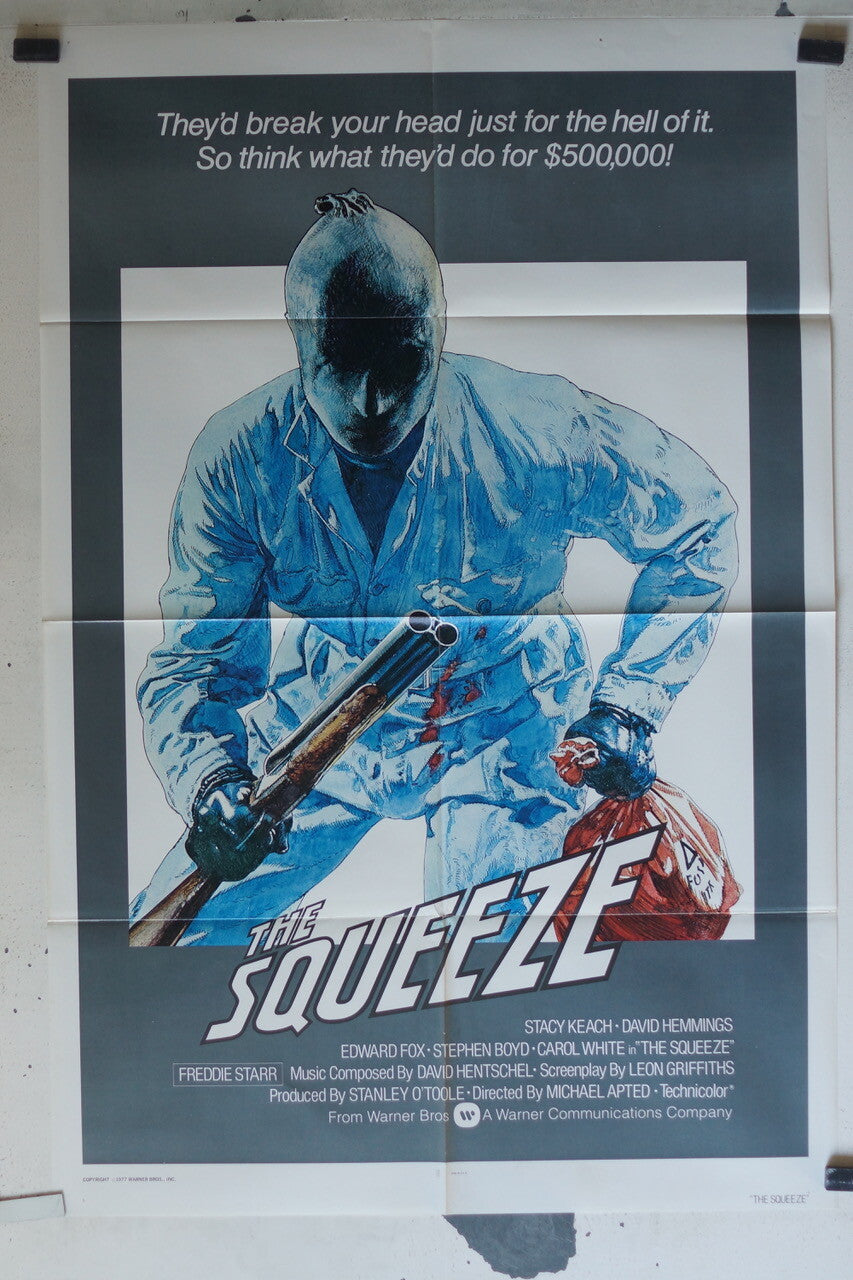 THE SQUEEZE ORIGINAL MOVIE POSTER 69x103 Edward Fox , Stephen Boyd ,