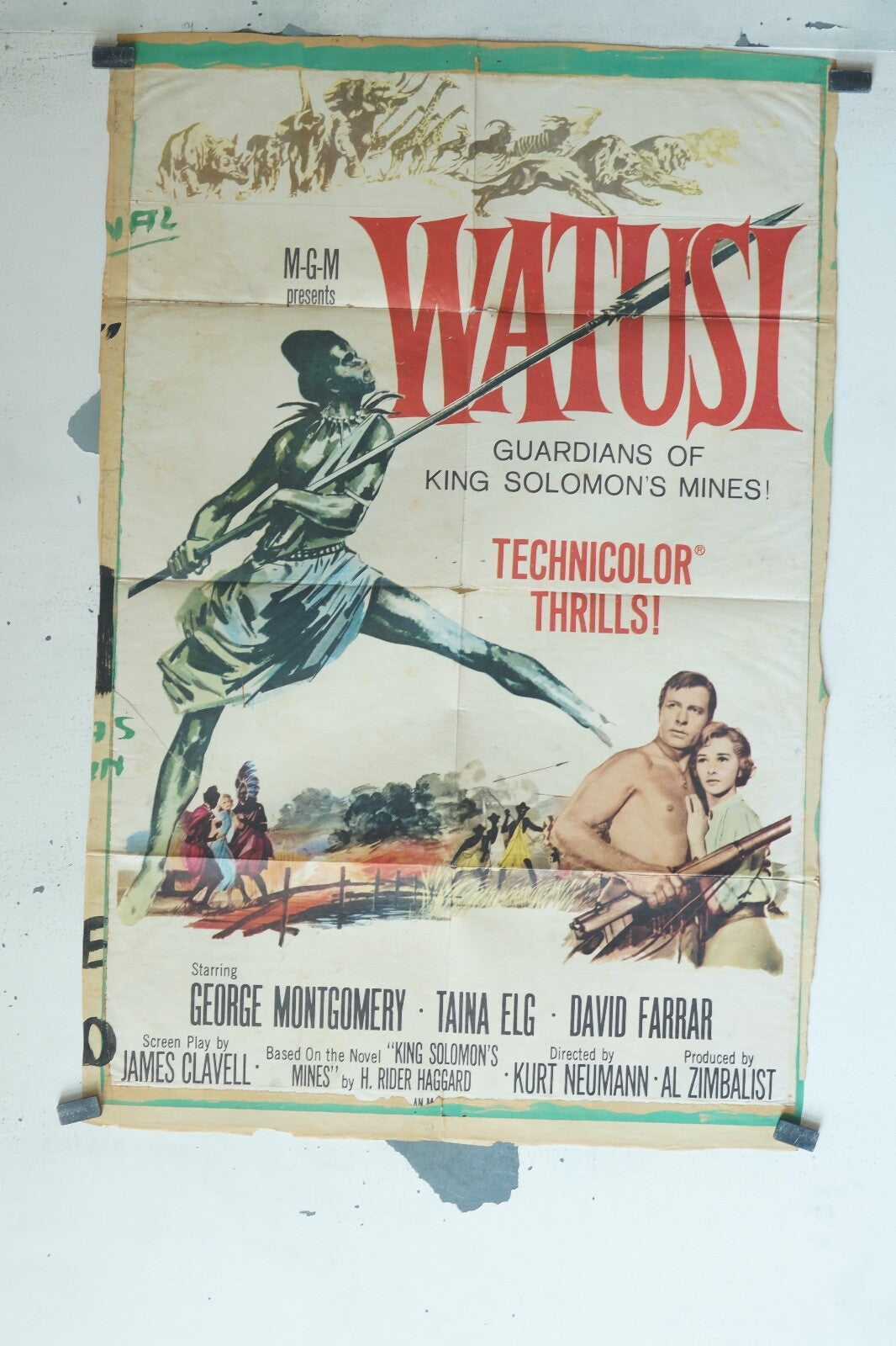 WATUSI (1959) ORIGINAL MOVIE POSTER GEORGE MONTGOMERY – TAINA ELG