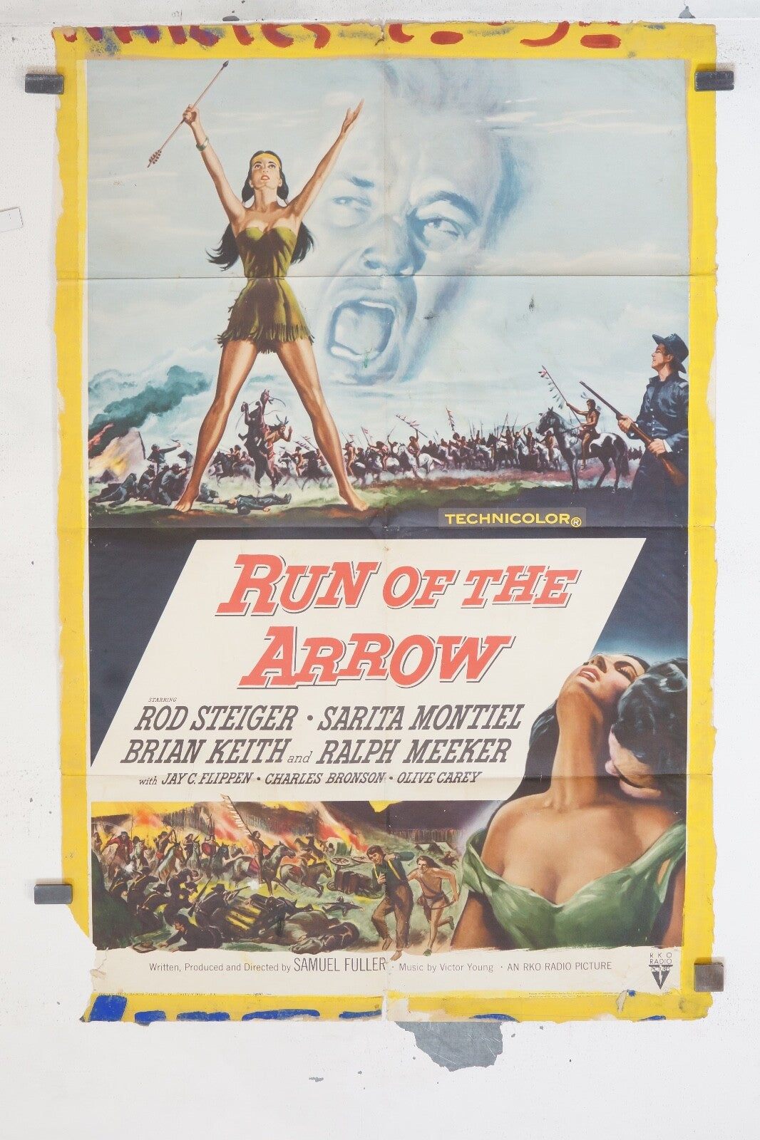 RUN OF THE ARROW MOVIE POSTER ORIGINAL (69x103), Rod Steiger