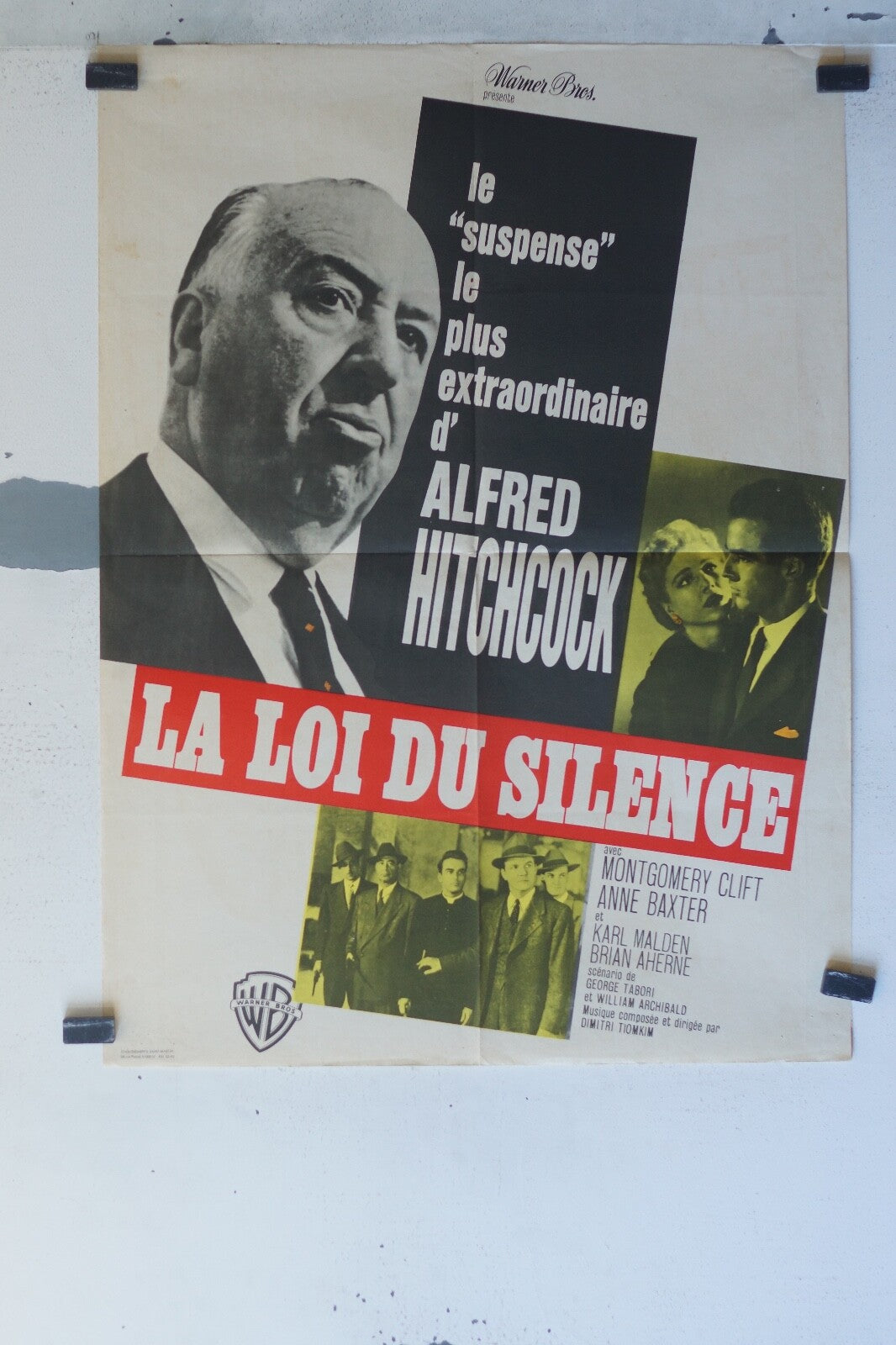 LOI DU SILENCE (LA) Movieposter ORIGINAL 60x80 Montgomery Clift , Anne Baxter