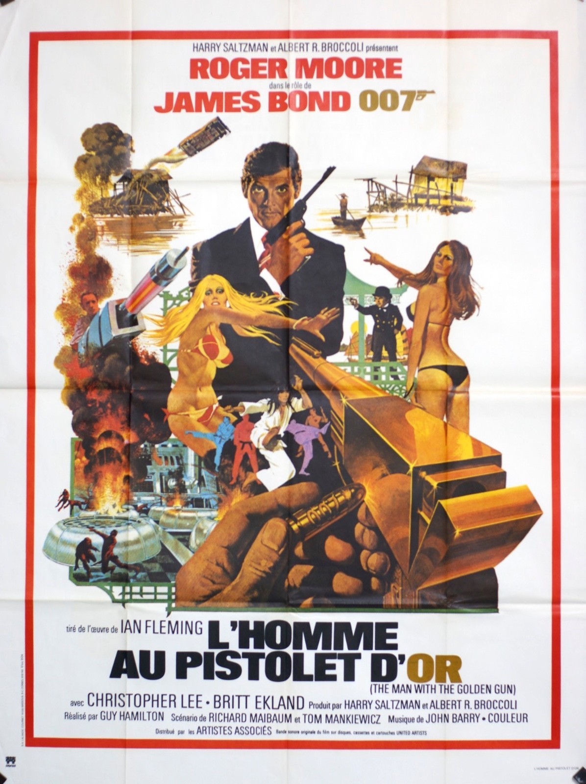 JAMES BOND 007 - L’HOMME AU PISTOLET D’OR SEAN MOVIE POSTER ORIGINAL 120x160
