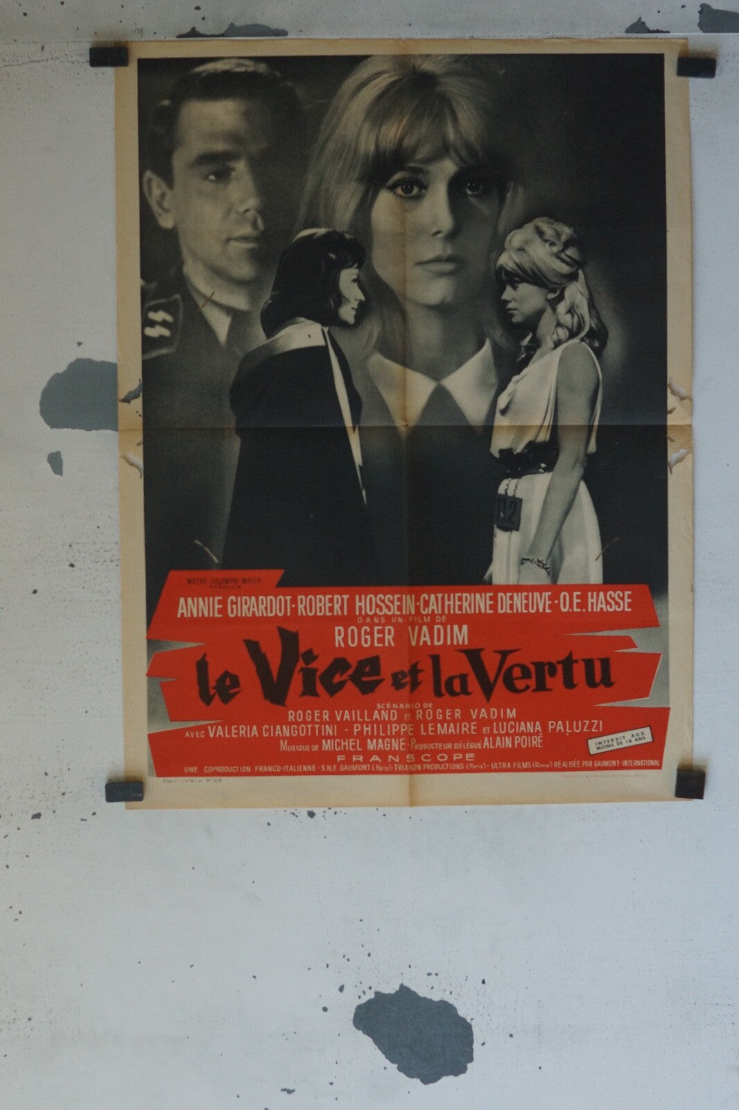 LE VICE ET LA VERTU MOVIE POSTER ORIGINAL (60X80) ANNIE GIRARDOT