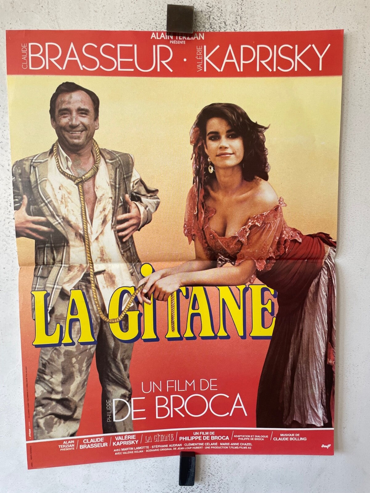 LA GITANE POSTER ORIGINAL (40X60) CLAUDE BRASSEUR – VALÉRIE KAPRISKY