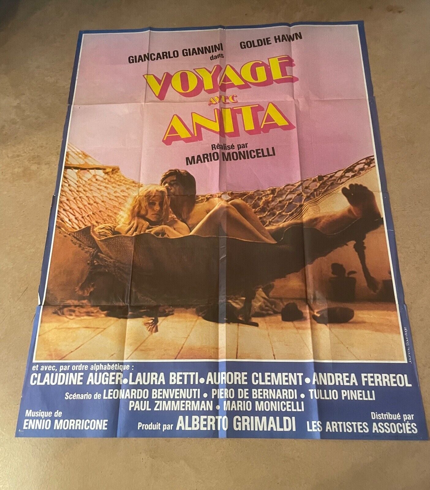 VOYAGES AVEC ANITA MOVIE POSTER ORIGINAL 120x160 GOLDIE HAWN